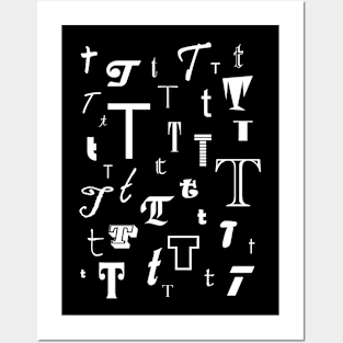 Funny Wordplay Pattern of many Letter T Posters and Art